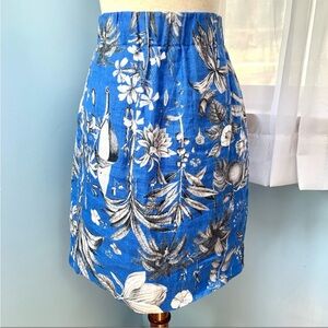 J. Crew Floral Linen Skirt